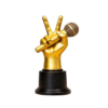 Gold Microphone Trophy
