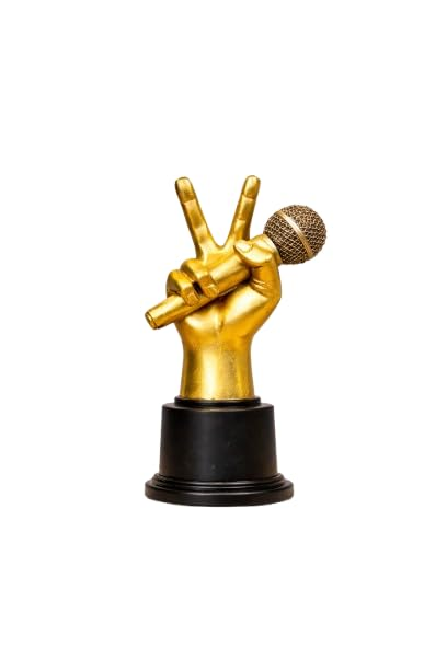 Gold Microphone Trophy