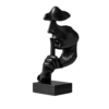 Black Silence Face Sculpture