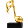 Gold Music Note Figurine