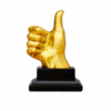 Gold Thumbs Up Sculpture
