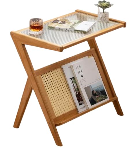 Wood Center Table with Cane