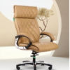 Beige Quilted Executive Chair