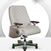 White Quilted Office Chair