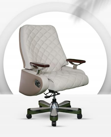 White Quilted Office Chair