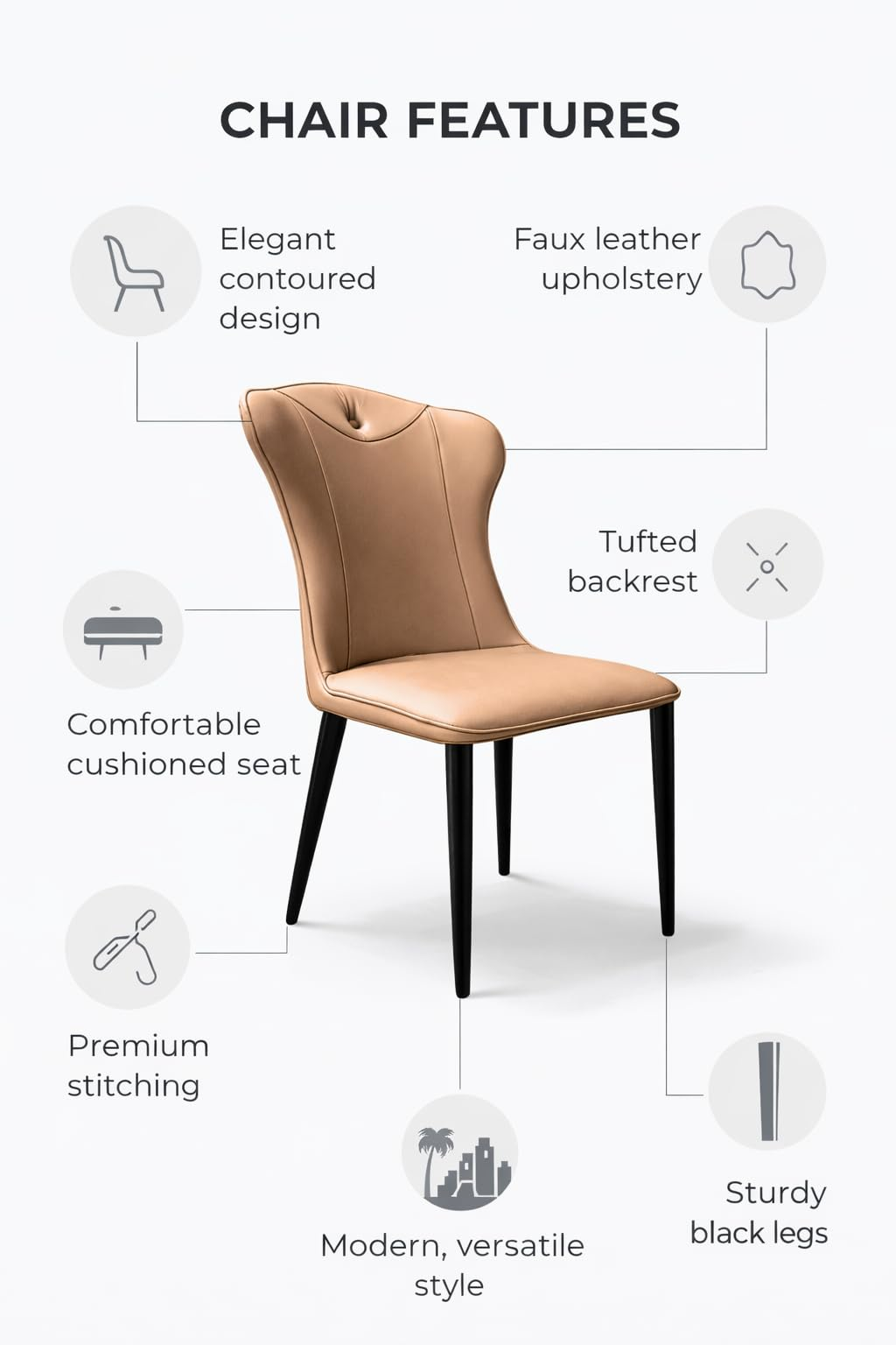 Grey Modern Dining Chair