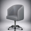 Grey Faux Leather Tub Chair