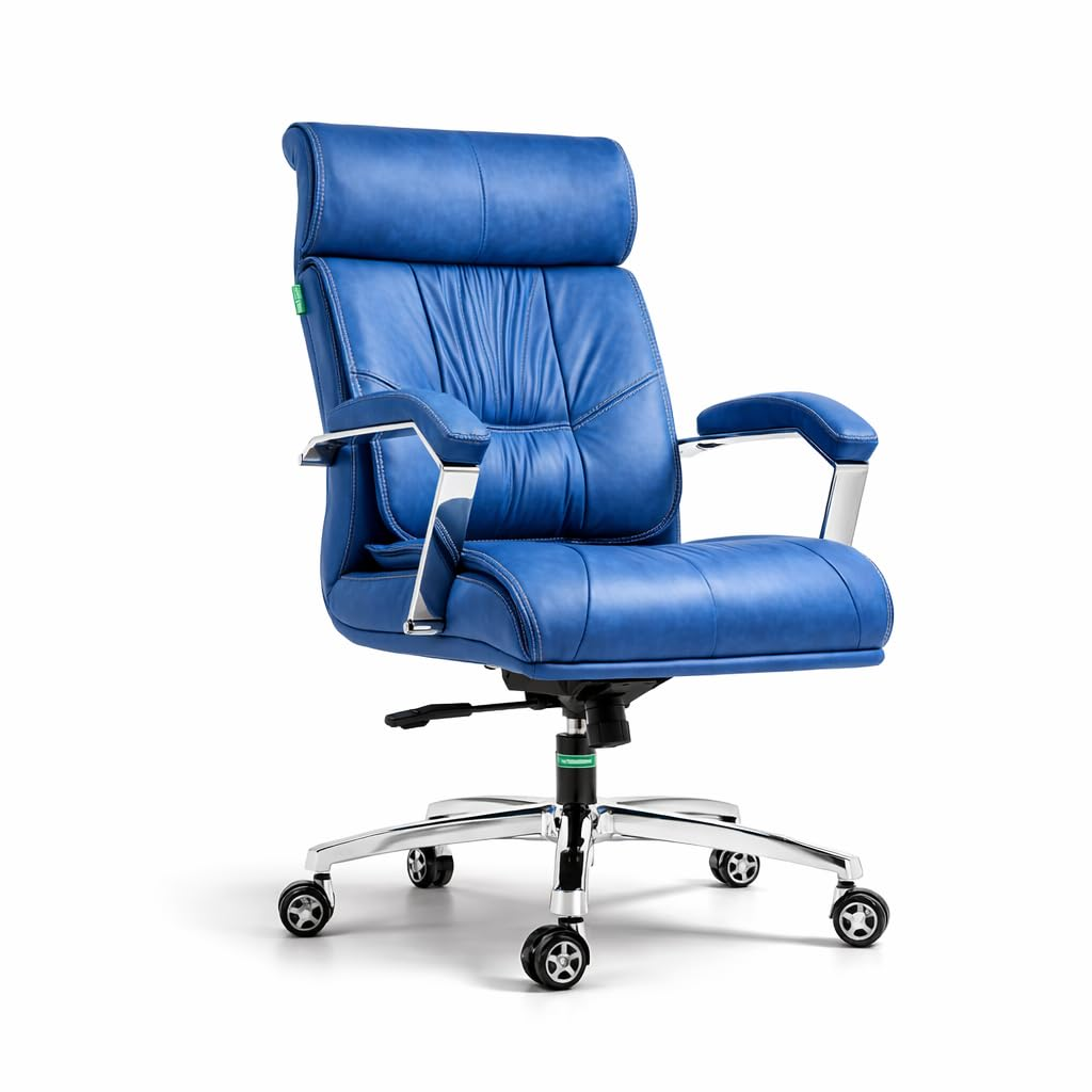 Grey Leatherette Office Chair