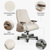 White Quilted Office Chair