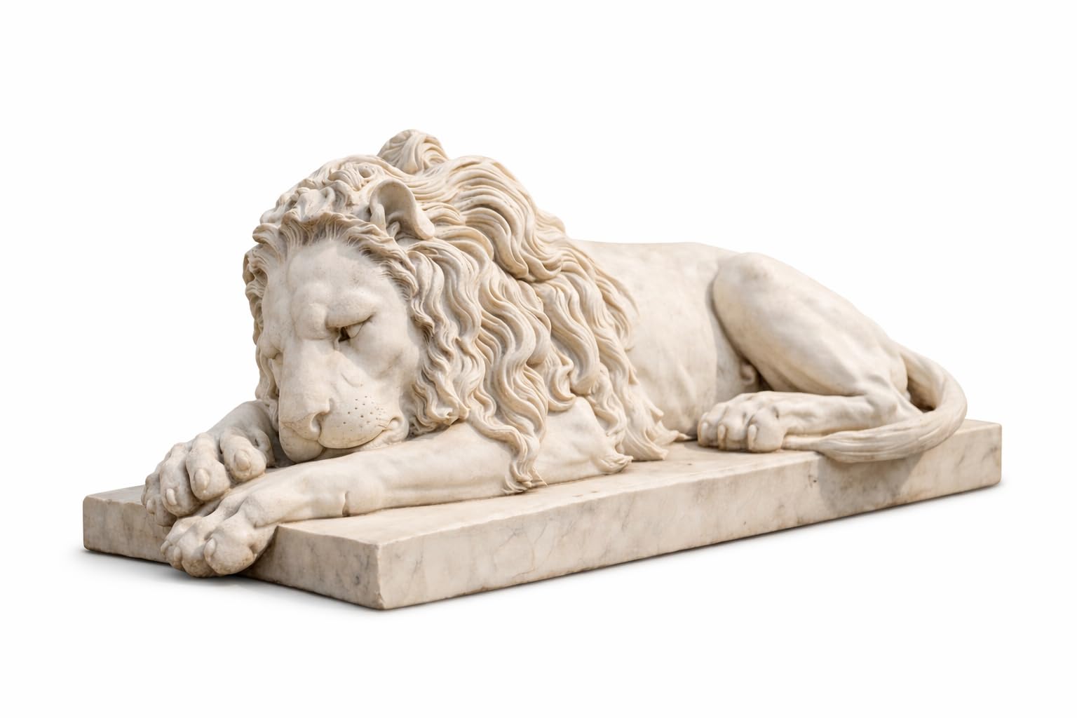 Sitting Lion Statue Set