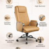 Tan Quilted Executive Chair