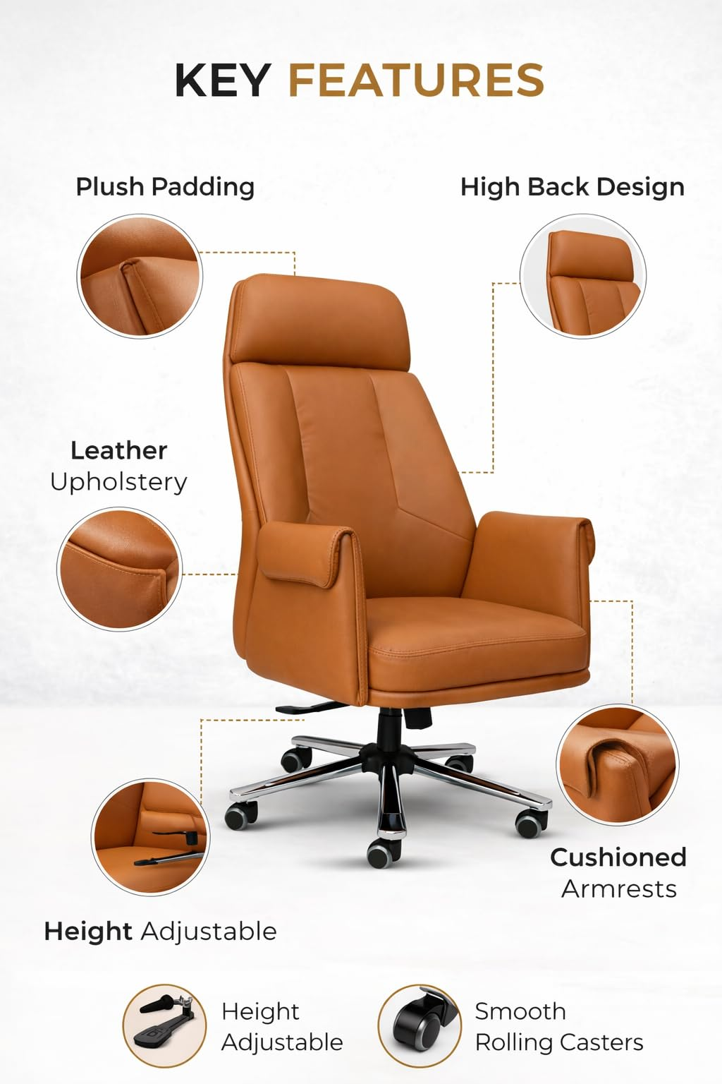 Tan Leather Executive Chair