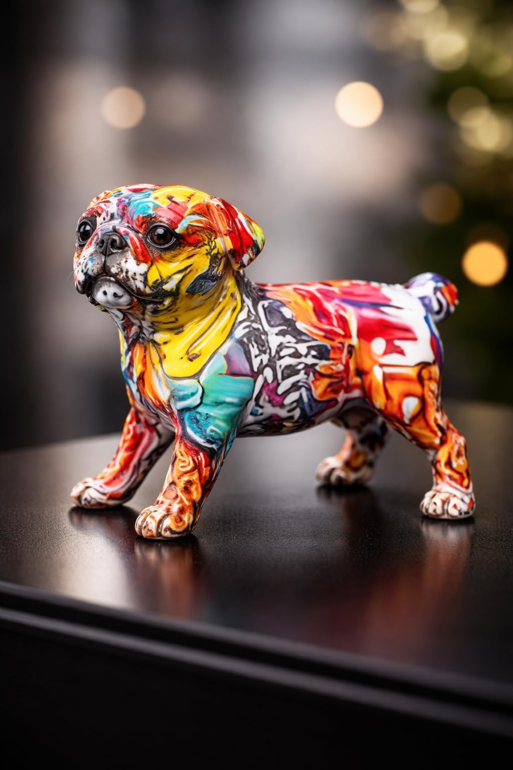 Colourful Pug Sculpture