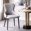 Grey Faux Leather Dining Chair