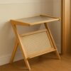 Wooden C-Shape Laptop Table