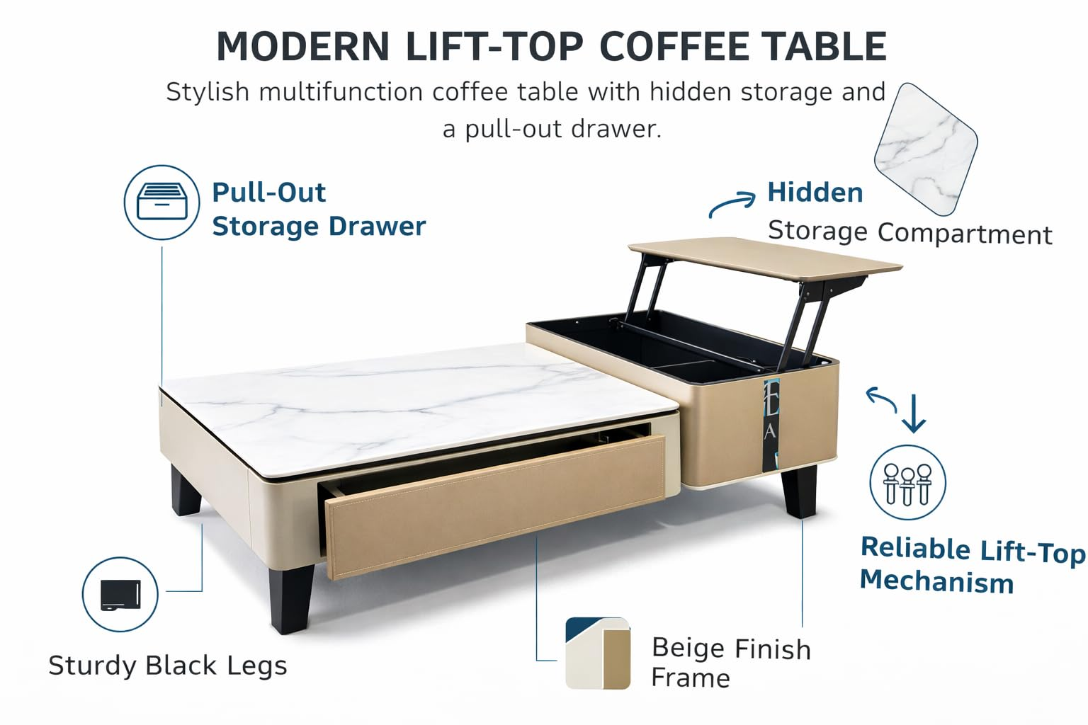 Lift-Top Coffee Table