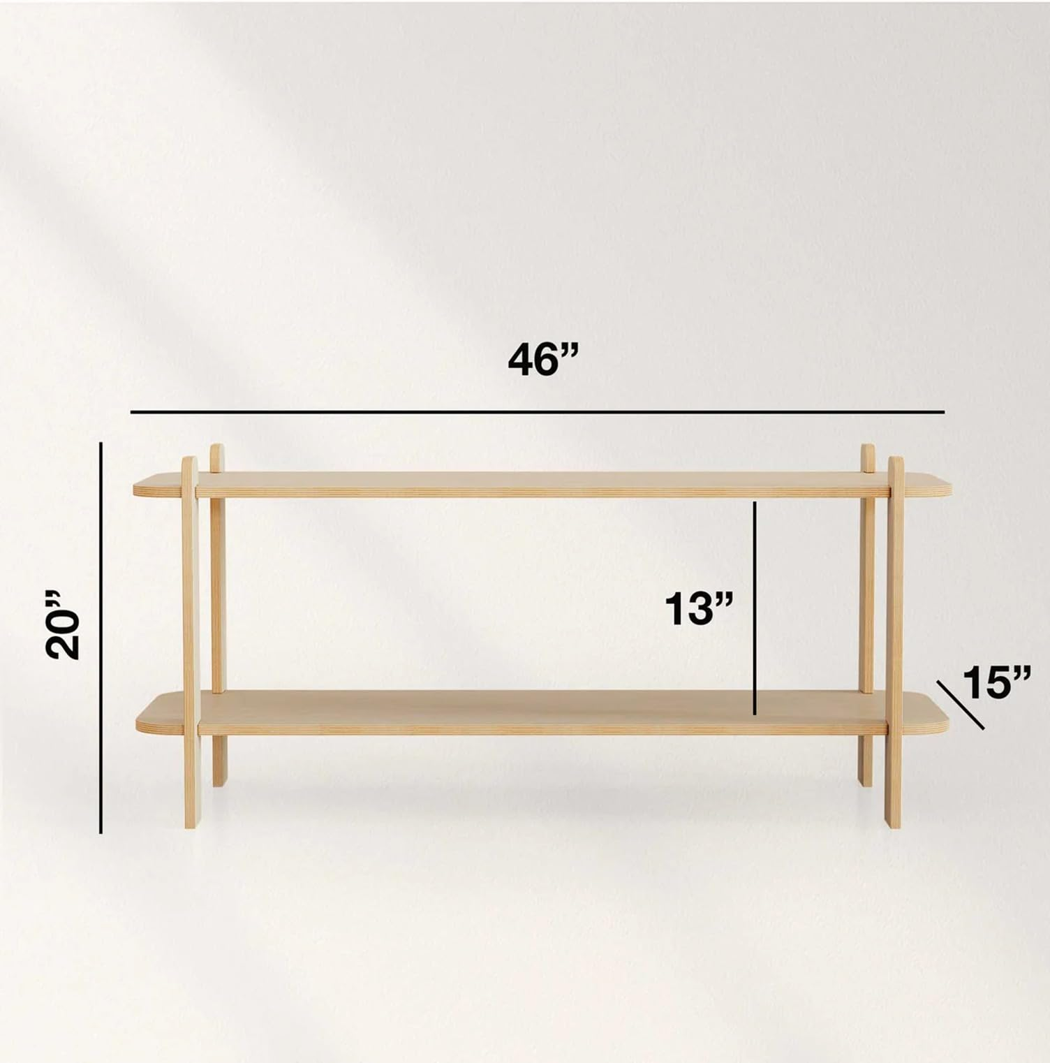 3-Tier Wooden Wall Shelf 31x33