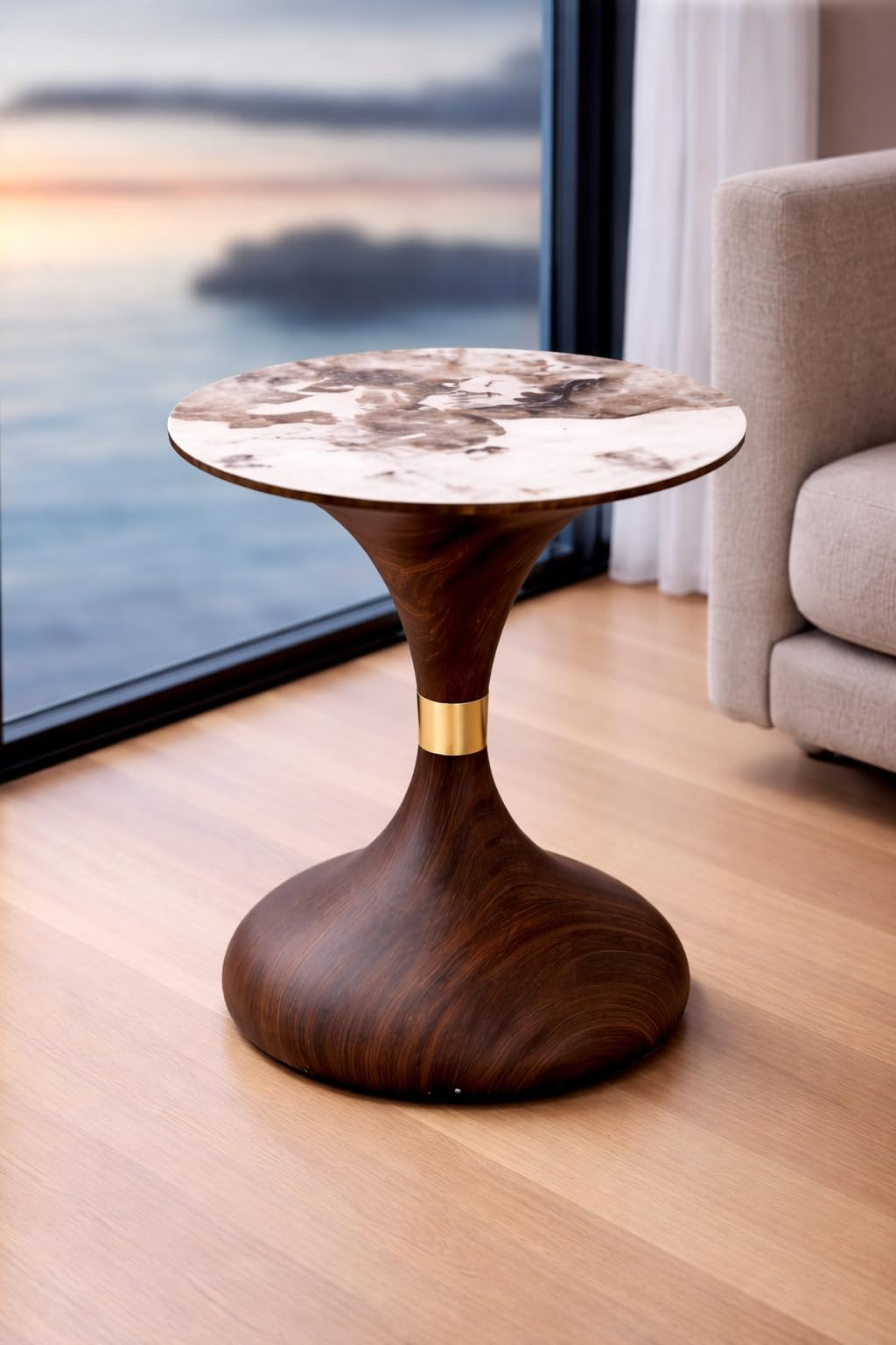 Marble Tulip Side Table
