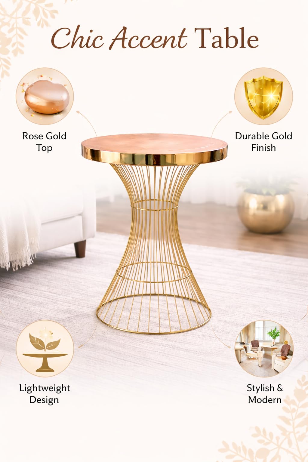 Round Coffee Table with Storage