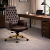 Dark Brown Tufted Executive Chair
