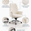 White Tufted Executive Chair