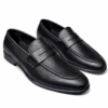 Black Textured Loafers Size 10