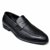 Black Textured Loafers Size 10