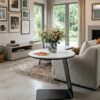 Wood Center Table with Cane