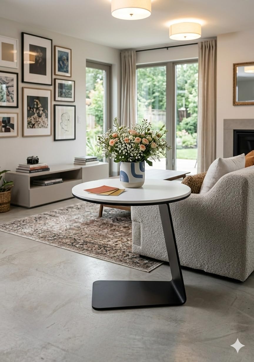 Wood Center Table with Cane