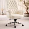 White Tufted Executive Chair