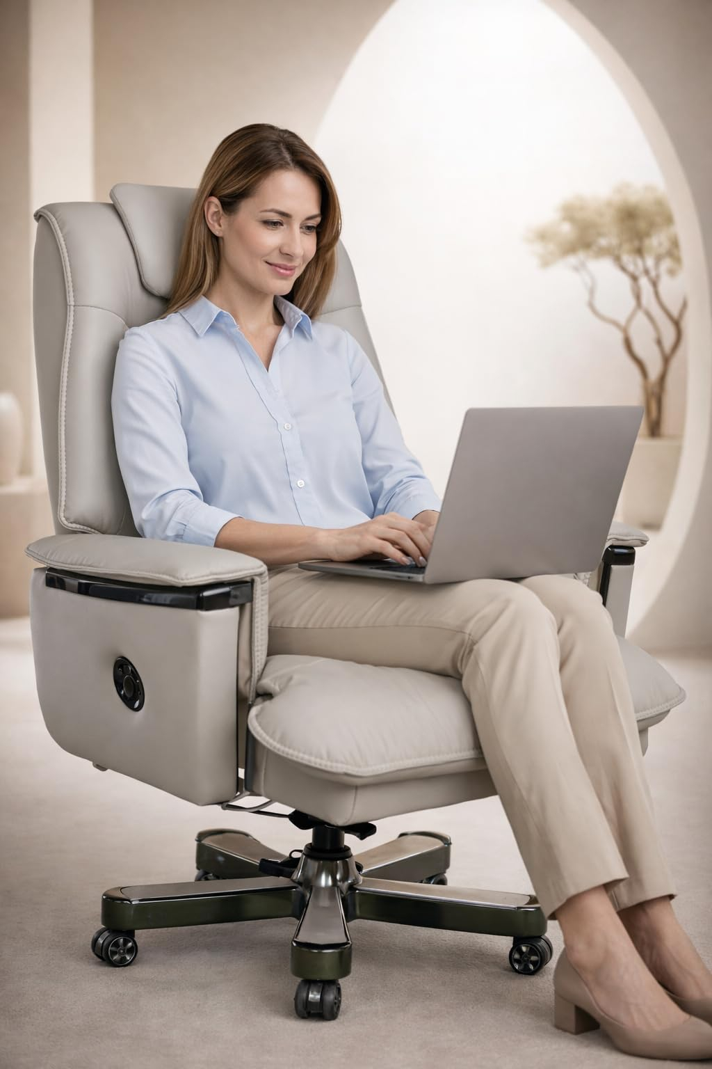 Grey Upholstered Dining Chair