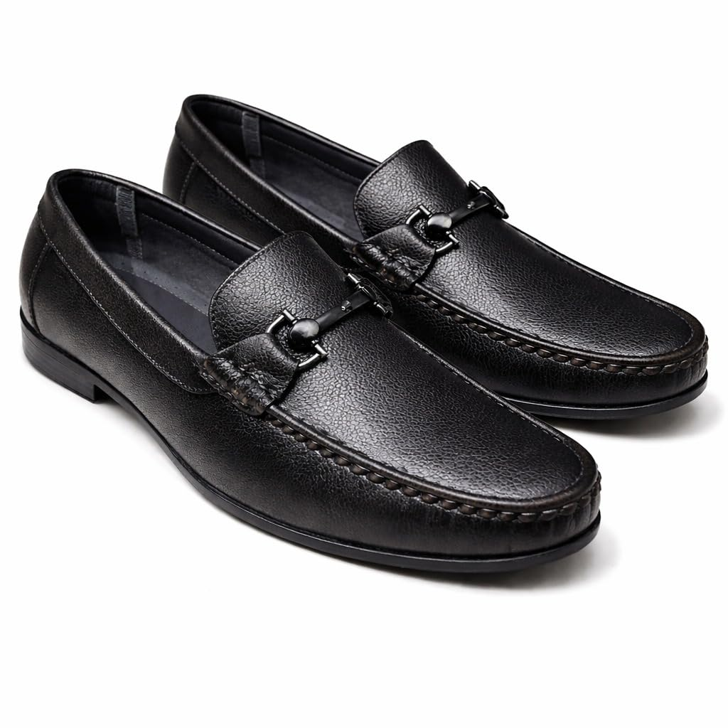 Black Bit Loafers Size 10