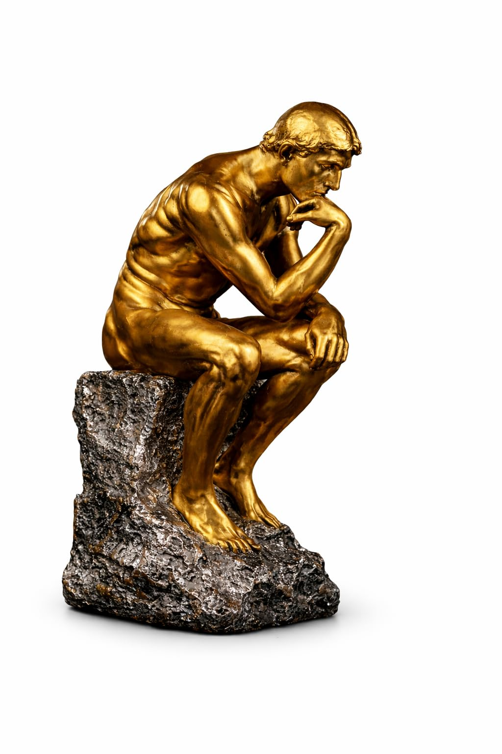 Thinker Gold Sculpture