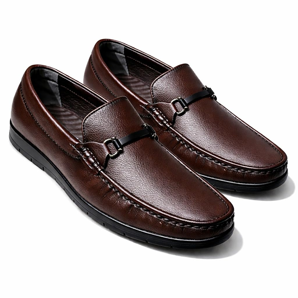 Brown Crest Loafers Size 9