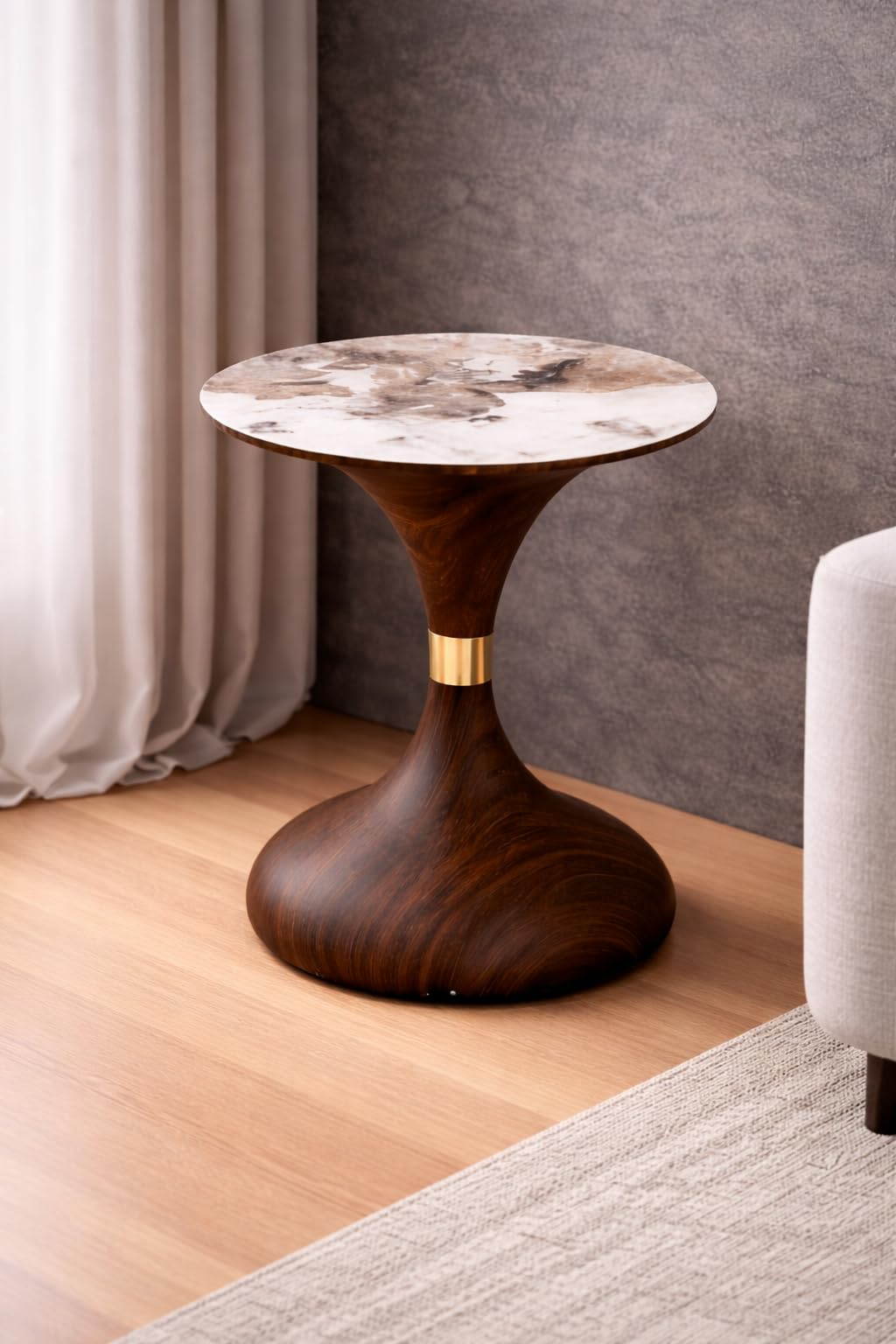 Marble Tulip Side Table