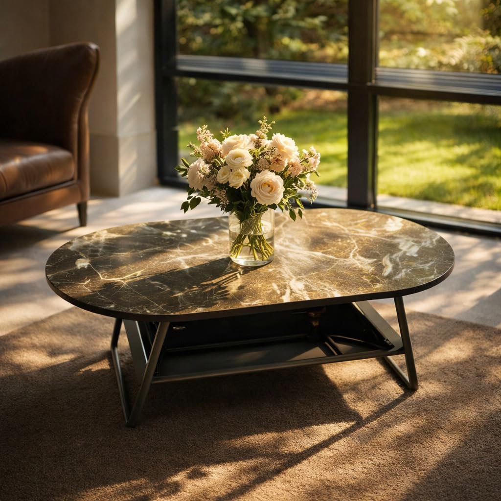 Oval Marble Coffee Table