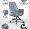 Grey Recliner Ergonomic Chair