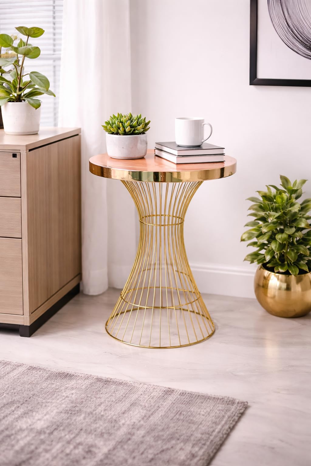 Round Coffee Table with Storage