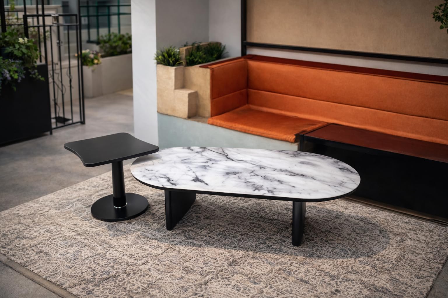 Oval Marble Coffee Table