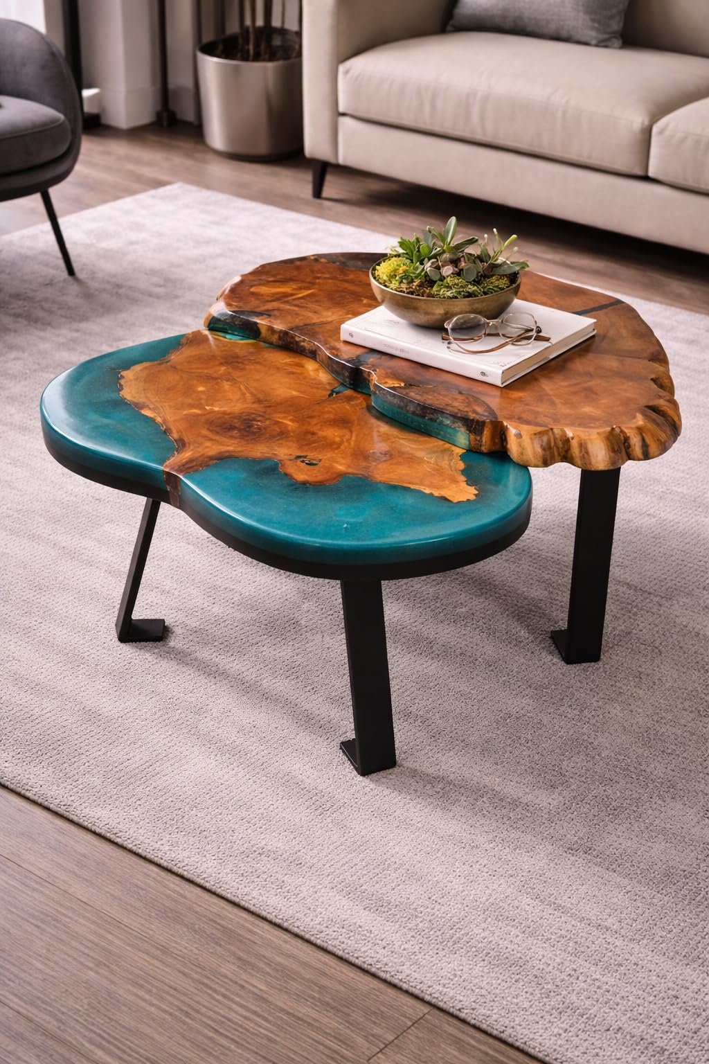Wooden Resin Coffee Table 03