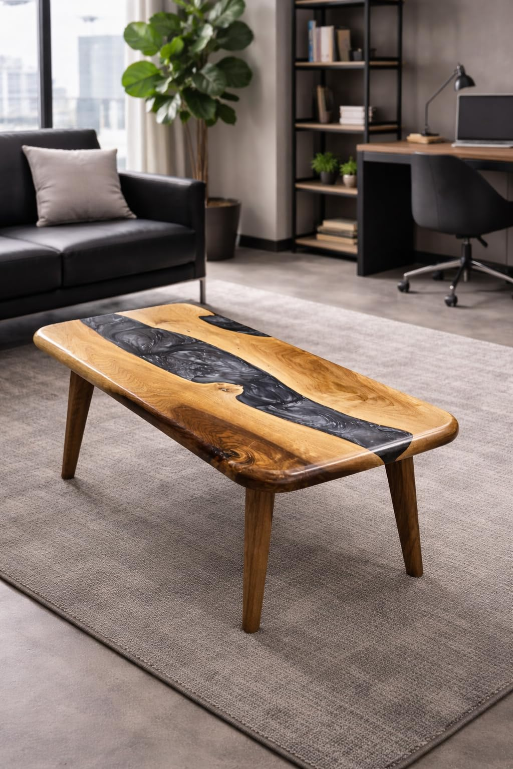 Rohida Wood Resin Coffee Table