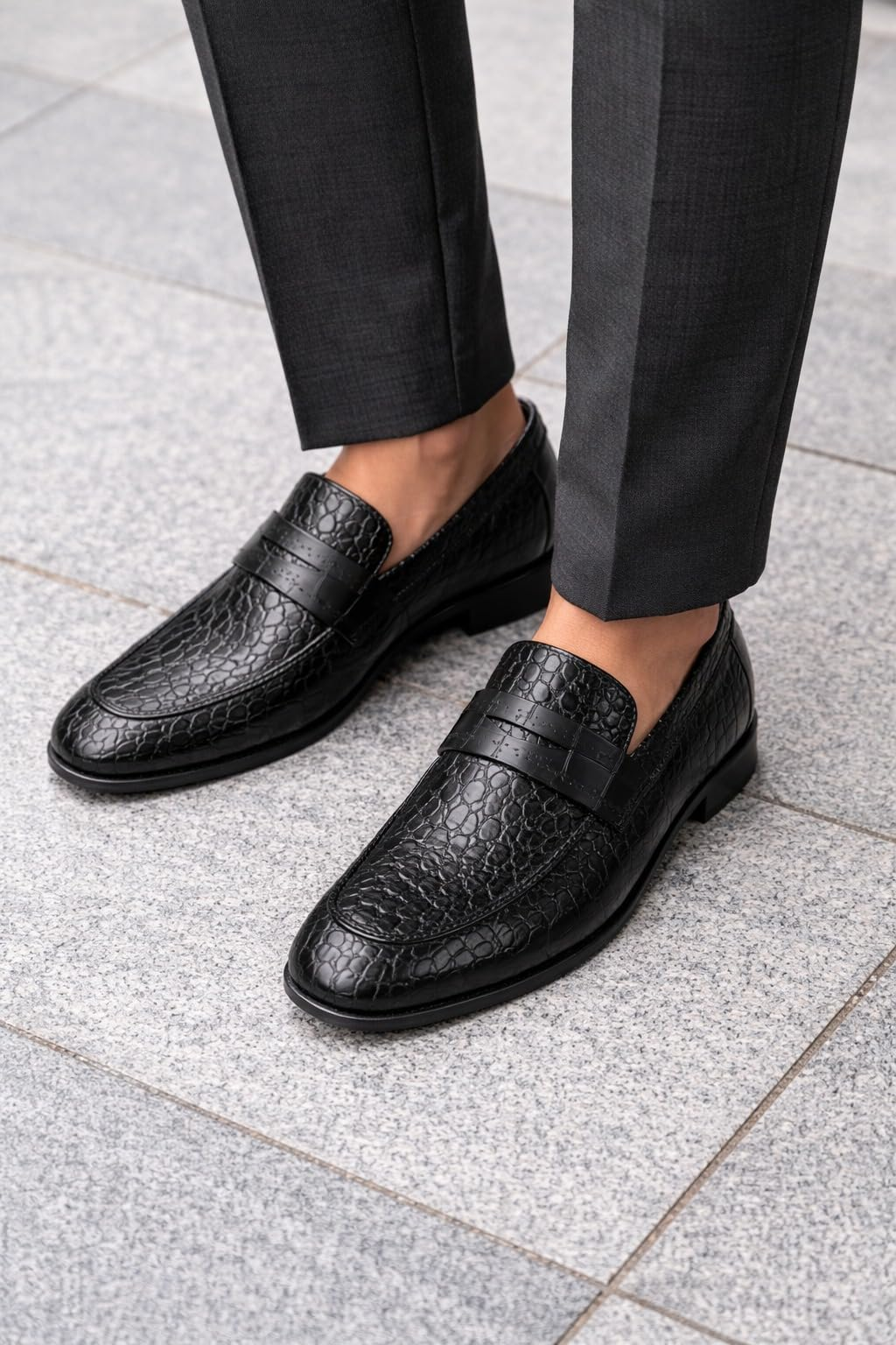 Black Penny Loafers Size 7