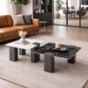 White Cantilever C-Table