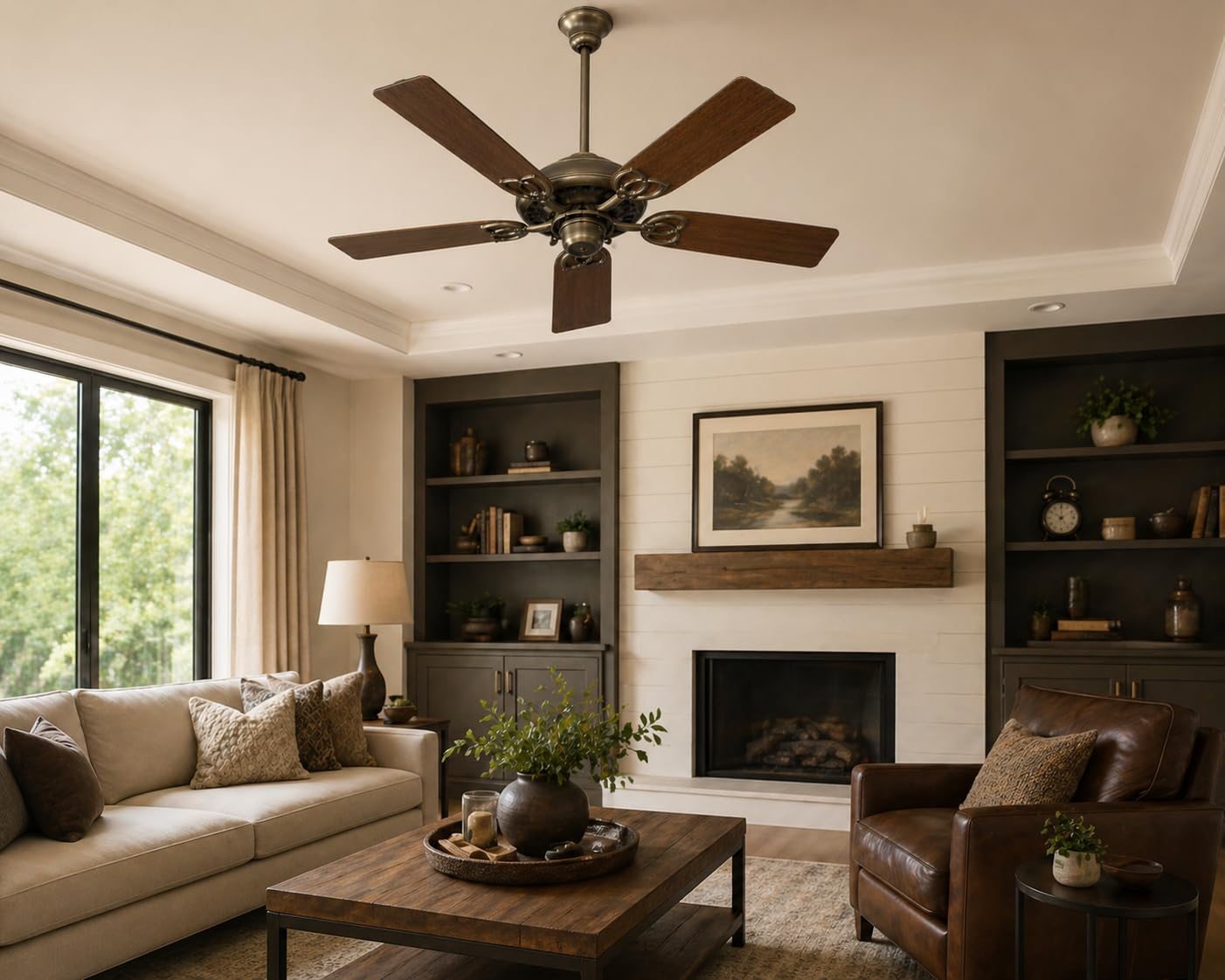 Industrial Silver Ceiling Fan