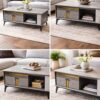 Gold Pedestal Side Table