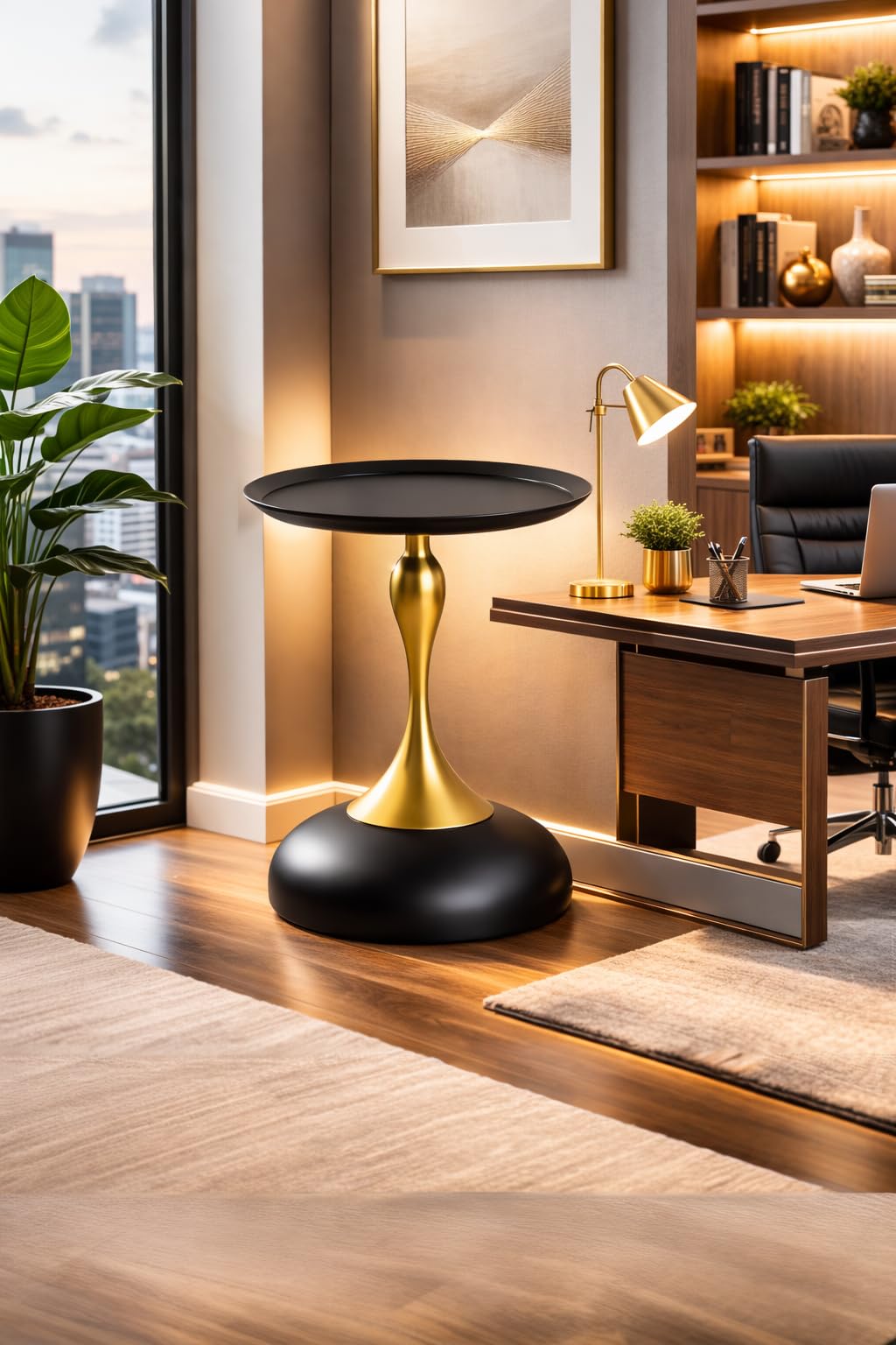 Black Marble Accent Table