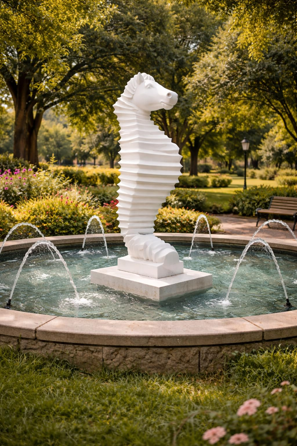 Seahorse Fountain Statue
