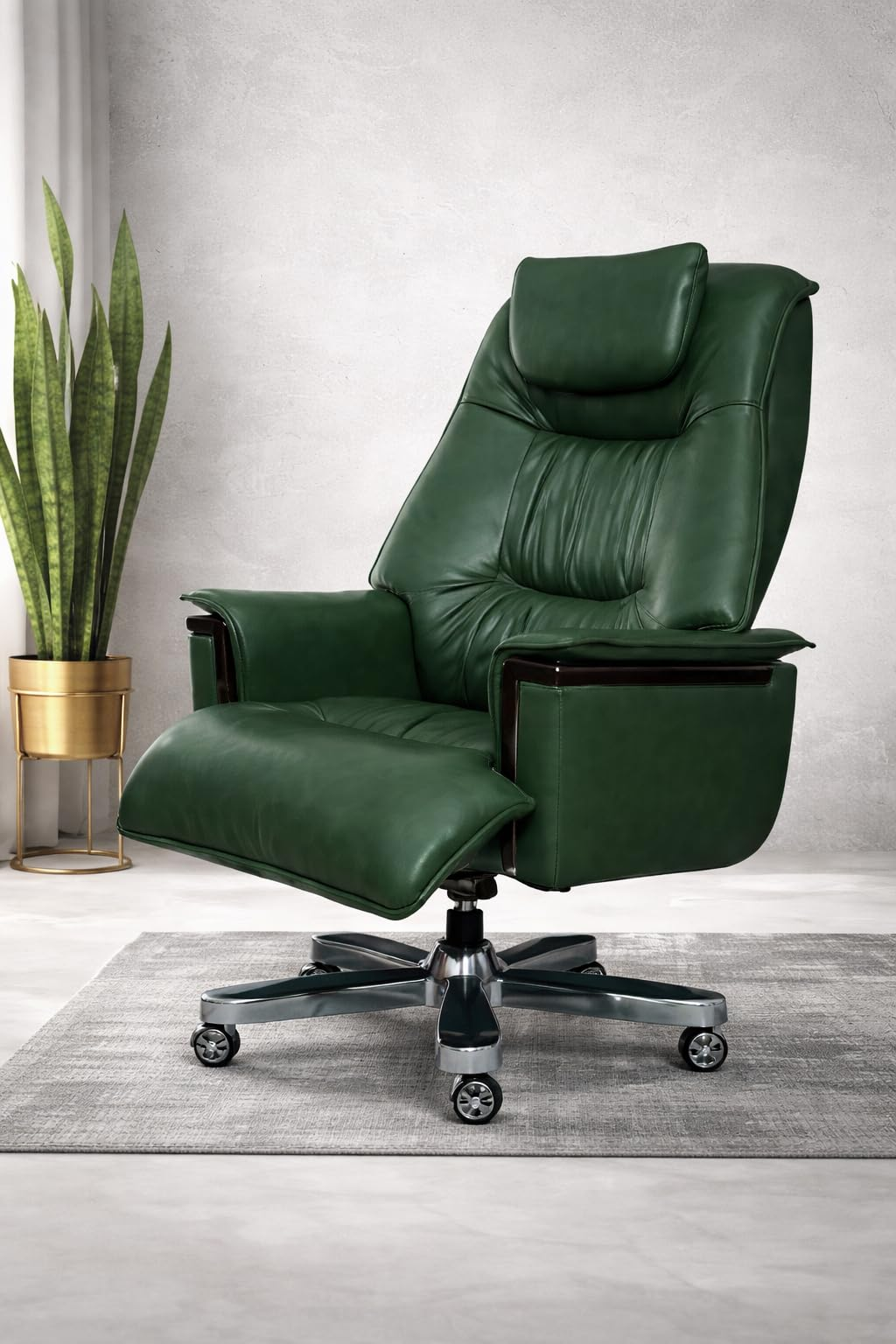 Green Leather Executive Chair