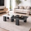 White Cantilever C-Table