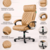Beige Quilted Executive Chair